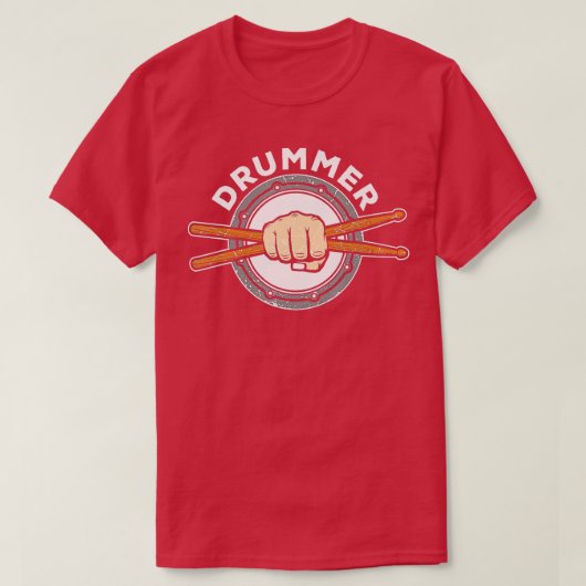 Percussion drumsticks Drummer Quote drumkit T-shirt (Design voorkant)