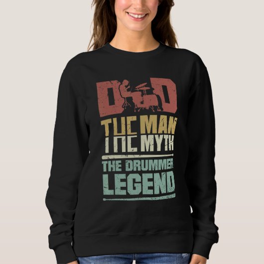 Percussion Instrument Drums Drumming Drummer Dad Trui (Voorkant)