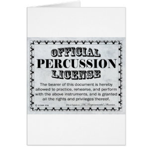 Percussion License