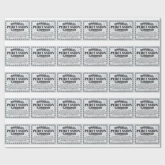 Percussion License Cadeaupapier (Vlak)