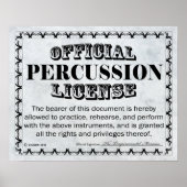 Percussion License Poster (Voorkant)