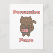 Percussion Posse Schattige Drumcat Briefkaart (Voorkant)