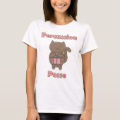 Percussion Posse - Schattige Drummer Kat T-shirt (Voorkant)
