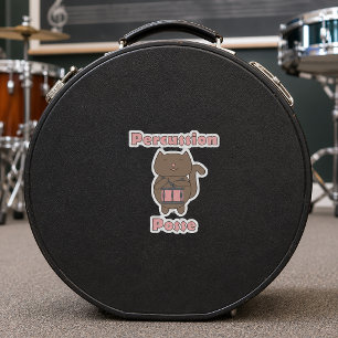 Percussion Posse - Schattige Grappige Drummer Kat Sticker