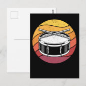 Percussion Retro Drums Lover Drummer Briefkaart (Voorkant / Achterkant)