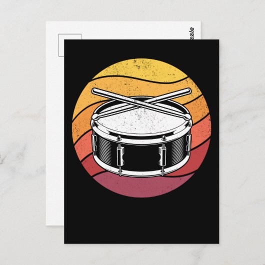 Percussion Retro Drums Lover Drummer Briefkaart (Voorkant / Achterkant)