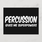 Percussion Superpower Funny Music Superheld Briefkaart (Voorkant)