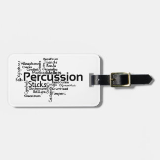 Percussion Word Cloud Black Text Bagagelabel