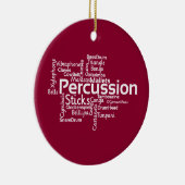 Percussion Word Cloud Keramisch Ornament (Rechts)