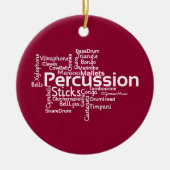 Percussion Word Cloud Keramisch Ornament (Voorkant)