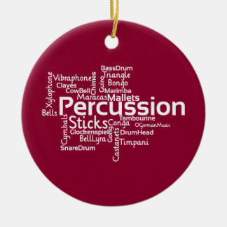 Percussion Word Cloud Keramisch Ornament