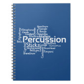 Percussion Word Cloud Notitieboek (Voorkant)
