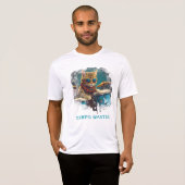 *~* Percussionist Cool Cat AP91 BLAUWGROEN DRUMMER T-shirt (Voorkant volledig)