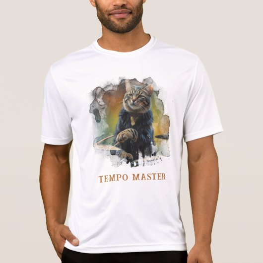 *~* Percussionist Cool Cat AP91 DRUM Player T-shirt (Voorkant)