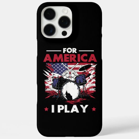 Percussionist drummer American Flag Patriotic Case-Mate iPhone Case (Achterkant)
