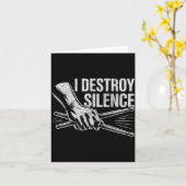 Percussionist Drummer I Destroy Silence Drumming L Kaart (Gele Bloem)