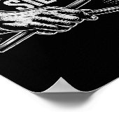 Percussionist Drummer I Destroy Silence Drumming L Poster (Hoek)