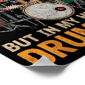Percussionist Drumming For Drum Set Lover Drummers Poster (Hoek)
