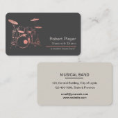 Percussionist Muziekdrummer Professionsl Visitekaartje (Voorkant / Achterkant)