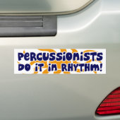 Percussionistisch ritme bumpersticker (Op auto)