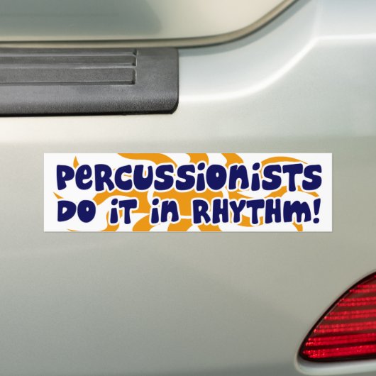 Percussionistisch ritme bumpersticker (Op auto)