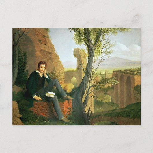 Percy Bysshe Shelley 1845 Briefkaart (Voorkant)
