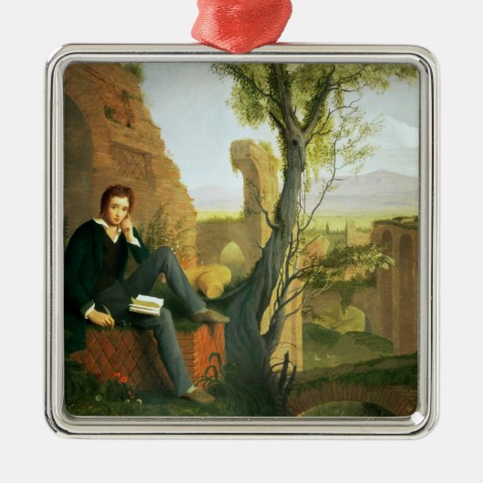 Percy Bysshe Shelley 1845 Metalen Ornament (Voorkant)