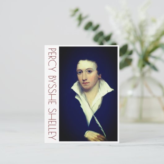Percy Bysshe Shelley Briefkaart (Staand voorkant)