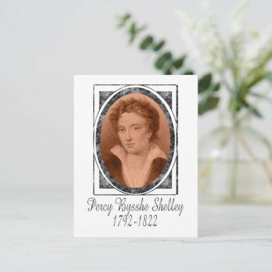 Percy Bysshe Shelley Briefkaart (Staand voorkant)
