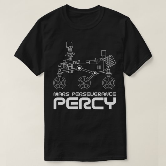 PERCY Mars Perseverhouding Rover Ingenuity Space E T-shirt (Design voorkant)
