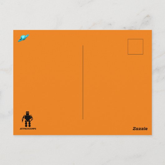 PERCY MARS SIGNES OF LIFE Briefkaart by Jetpackcor (Achterkant)