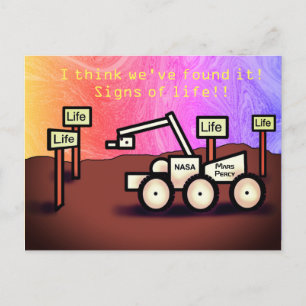 PERCY MARS SIGNES OF LIFE Briefkaart by Jetpackcor