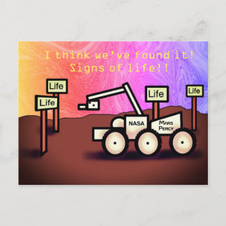 PERCY MARS SIGNES OF LIFE Briefkaart by Jetpackcor