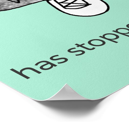 Percy Penguin "Brain.exe Gestopt" Poster (Hoek)