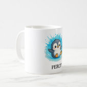 Percy Penguin Mug – Custom Cute Animal Name Gift Koffiemok (Voorkant links)