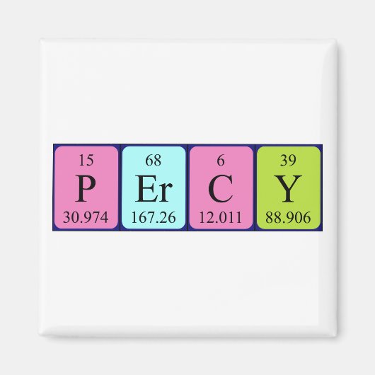 Percy periodiek table name magnet (Voorkant)