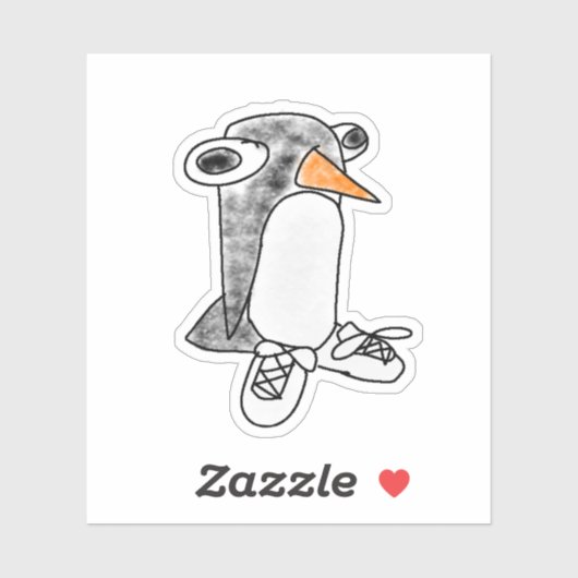 Percy Pinguïn Uitgestanste Vinyl Sticker (Vel)