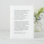 Percy - Romantic Poem Wedding Invitation Kaart (Staand voorkant)