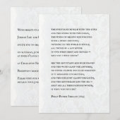 Percy - Romantic Poem Wedding Invitation Kaart (Voorkant / Achterkant)