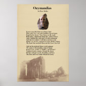 Percy Shelley's Ozymandias Poem Poster (Voorkant)