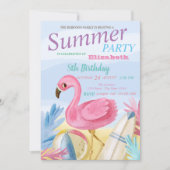 Perdag van de Partij van de Zandroze Flamingos Kaart (Voorkant)