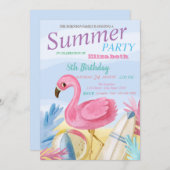 Perdag van de Partij van de Zandroze Flamingos Kaart (Voorkant / Achterkant)