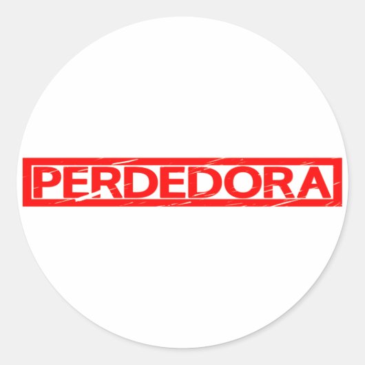 Perdedora Stamp Ronde Sticker (Voorkant)