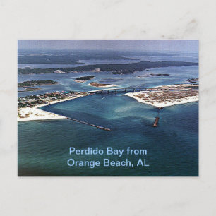 Perdido Bay van Oranje strand, AL Briefkaart