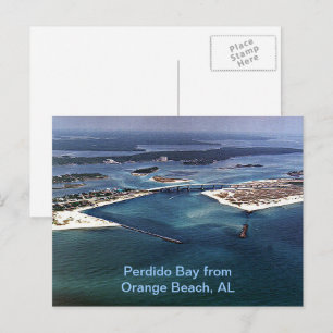 Perdido Bay vanuit Orange Beach, AL Briefkaart