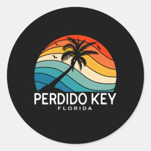 Perdido Key Florida tropische strand palmboom Ronde Sticker