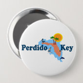 Perdido Key. Ronde Button 4,0 Cm (Voorkant /achterkant)