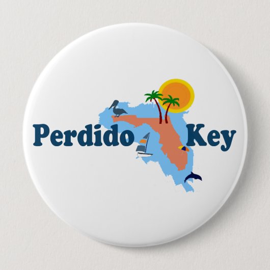 Perdido Key. Ronde Button 4,0 Cm (Voorkant)