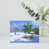 Perdiserijvaccinatie met strand briefkaart (Staand voorkant)