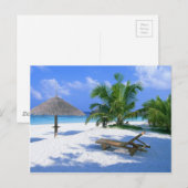 Perdiserijvaccinatie met strand briefkaart (Voorkant / Achterkant)